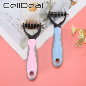 Hair Removal Comb for Dogs Cat Detangler Fur Trimming Dematting Deshedding Brush Grooming Tool For matted Long Hair Curly Pet - DreamWeaversStore