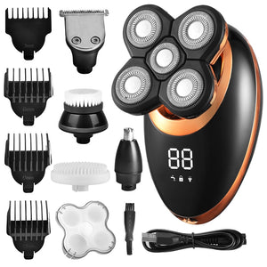 Electric Shaver For Men Beard Hair Trimmer Electric Razor 5D Floating Five Blade Heads Electric Nose Hair Trimmer LCD Display - DreamWeaversStore