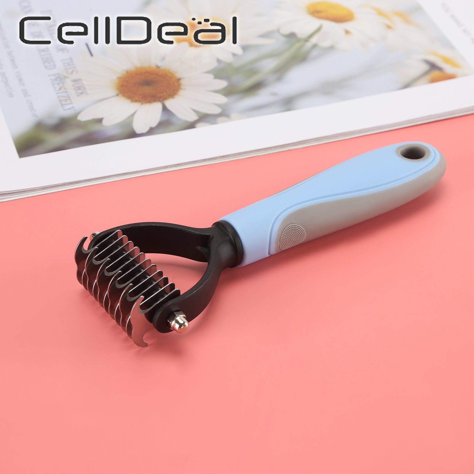 Hair Removal Comb for Dogs Cat Detangler Fur Trimming Dematting Deshedding Brush Grooming Tool For matted Long Hair Curly Pet - DreamWeaversStore