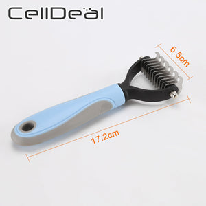 Hair Removal Comb for Dogs Cat Detangler Fur Trimming Dematting Deshedding Brush Grooming Tool For matted Long Hair Curly Pet - DreamWeaversStore