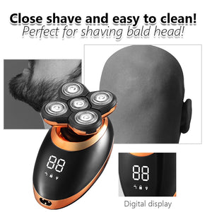 Electric Shaver For Men Beard Hair Trimmer Electric Razor 5D Floating Five Blade Heads Electric Nose Hair Trimmer LCD Display - DreamWeaversStore