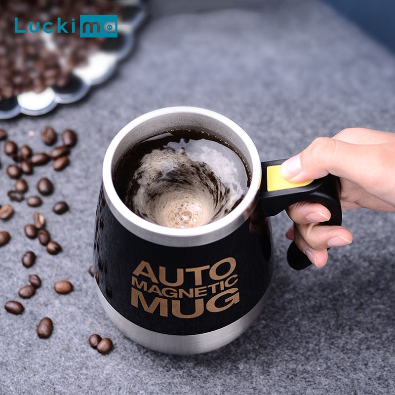 New Automatic Self Stirring Magnetic Mug 304 Stainless Steel Coffee Milk Mixing Cup Creative Blender Smart Mixer Thermal Cups - DreamWeaversStore