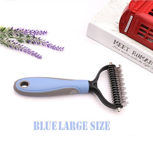 Hair Removal Comb for Dogs Cat Detangler Fur Trimming Dematting Deshedding Brush Grooming Tool For matted Long Hair Curly Pet - DreamWeaversStore