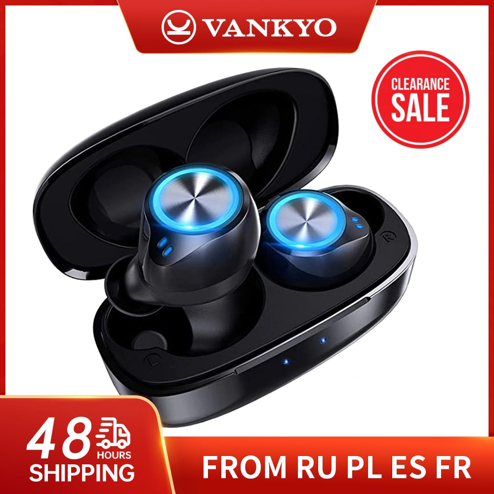 VANKYO X180 Wireless Earbuds in-Ear Bluetooth 5.0 Earphones USB-C Charging Case IPX7 Waterproof Sport Earphones Touch Control - DreamWeaversStore