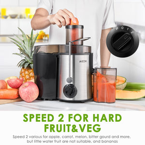 AICOK Juicer Juice Extractor Whole Fruit Juicer High Speed for Fruit and Vegetable Dual Speed Setting Centrifugal Fruit Machine - DreamWeaversStore