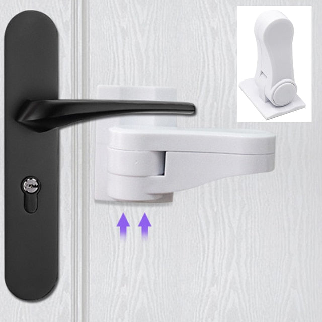 Universal Door Lever Lock Child Baby Safety Lock Rotation Proof Professional Door Adhesive Security Latch Multi-functional - DreamWeaversStore