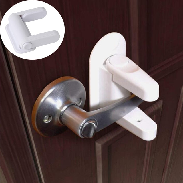 Universal Door Lever Lock Child Baby Safety Lock Rotation Proof Professional Door Adhesive Security Latch Multi-functional - DreamWeaversStore