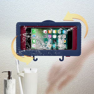 Waterproof Shower Phone Holder Box Wall-Mounted Full Coverage Mobile Phone Storage Rack Self-Adhesive Bathroom Accessories - DreamWeaversStore