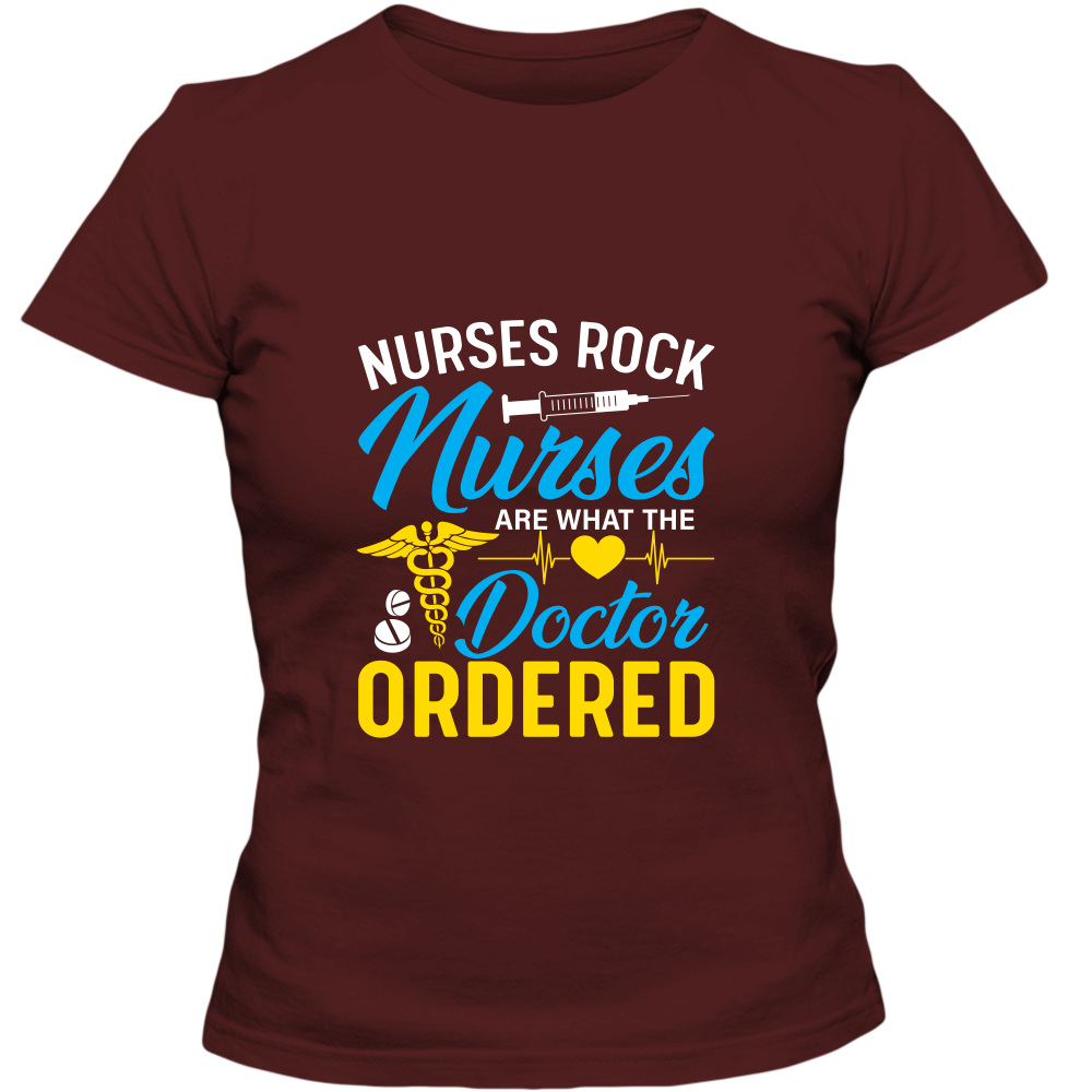 Nurses Rock Adult Ladies Classic Tees - DreamWeaversStore