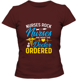 Nurses Rock Adult Ladies Classic Tees - DreamWeaversStore