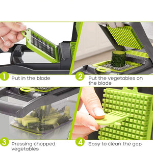 Multifunctional Vegetable Cutter Fruit Slicer Grater Shredders Drain Basket Slicers 8 In 1 Gadgets Kitchen Accessories - DreamWeaversStore