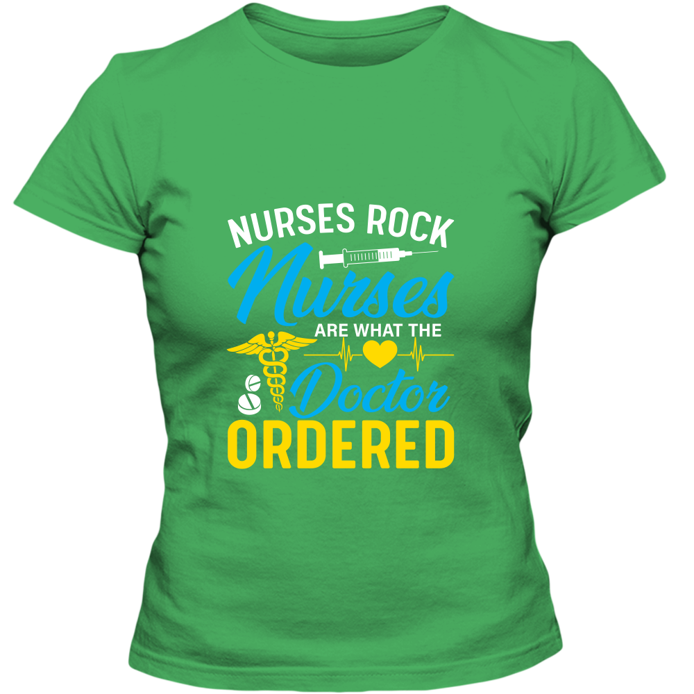 Nurses Rock Adult Ladies Classic Tees - DreamWeaversStore