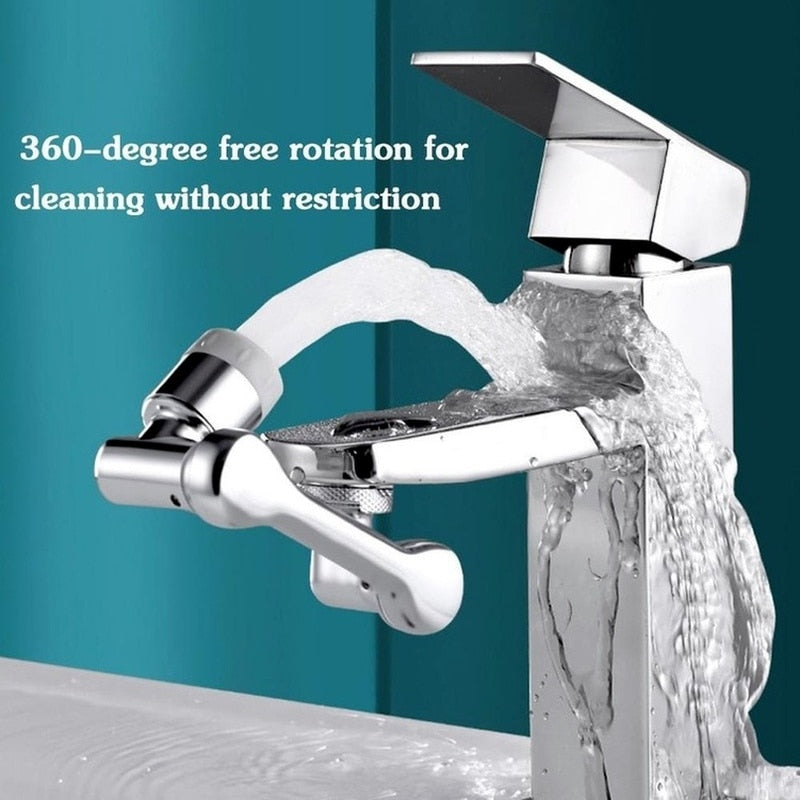 New Universal 1080° Rotation Extender Faucet Aerator Plastic Splash Filter Kitchen Washbasin Faucets Bubbler Nozzle Robotic Arm - DreamWeaversStore