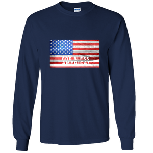 God Bless America!  Adult Long Sleeve Tee - DreamWeaversStore