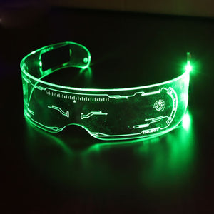 Neon Party LED Luminous Glasses LED Glasses Wire Light Up Visor Eyeglasses Bar Grow Goggles for Halloween Christmas Festive - DreamWeaversStore