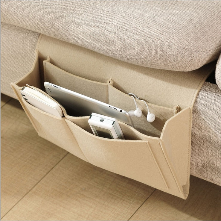 Felt Bedside Storage Organizer Anti-slip Bedside Bag Bed Sofa Side Pouch Hanging Couch Storage Bed Holder Pockets for Sofa - DreamWeaversStore