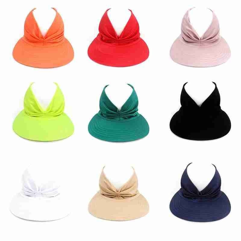 New Hat Women Summer Sun Visor Hat Women Girls Anti-UV Elastic Hollow Top Hat Outdoor Sun Hat Summer Hat Visor Caps For Ladies - DreamWeaversStore