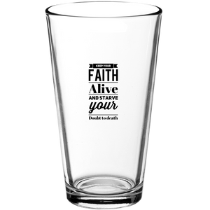 Keep Your Faith Alive Christian Glassware - Pint Glass - DreamWeaversStore