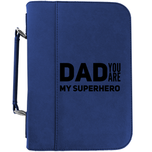 Dad My Superhero. Book / Bible Cover. Father's Day, Christmas, Birthday Gift. - DreamWeaversStore