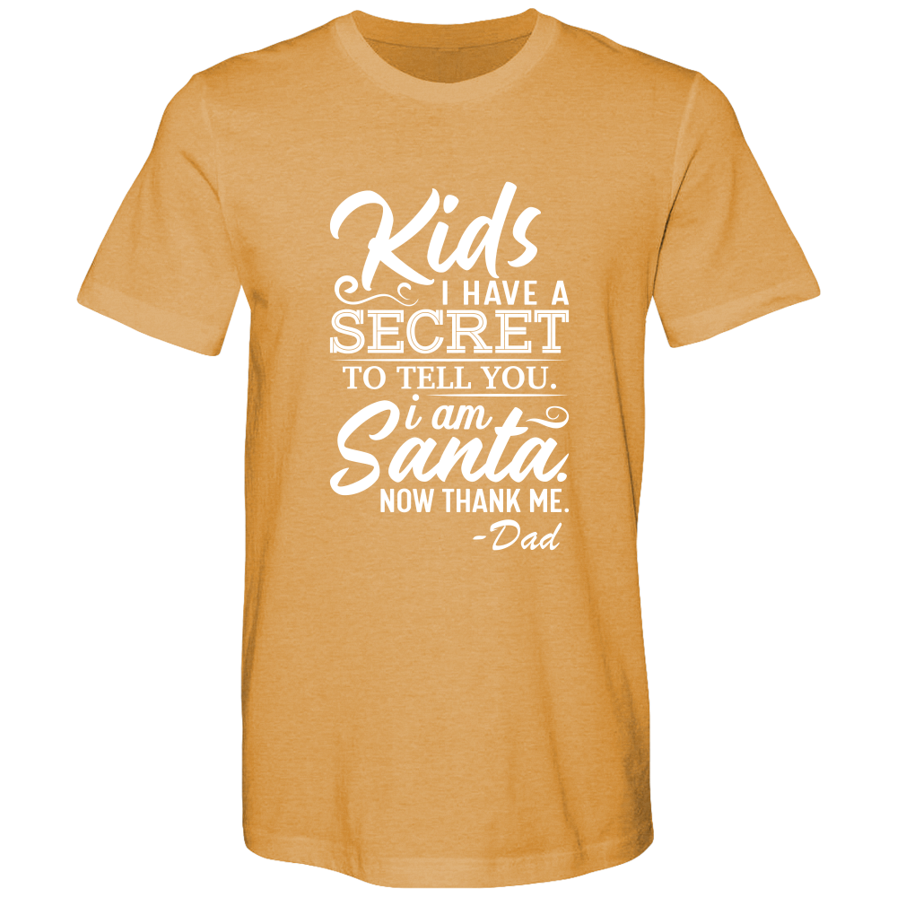 Kids, I have a secret to tell you. I am Santa. Now thank me. Cotton T-shirts - DreamWeaversStore