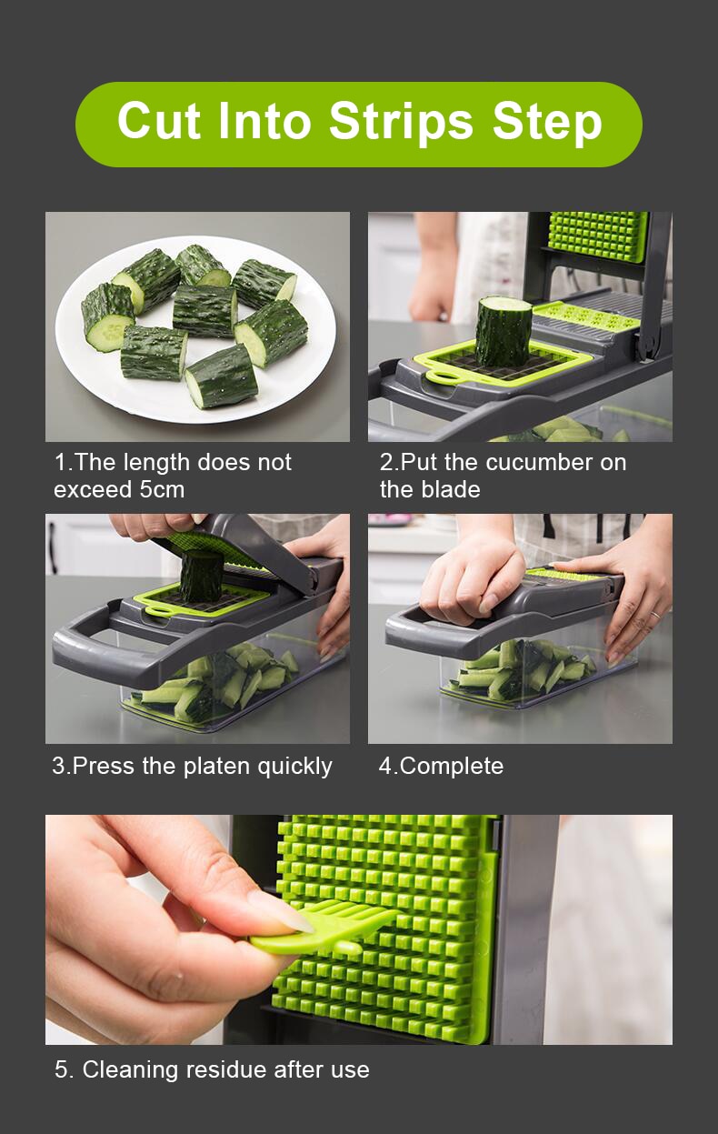 Multifunctional Vegetable Cutter Fruit Slicer Grater Shredders Drain Basket Slicers 8 In 1 Gadgets Kitchen Accessories - DreamWeaversStore