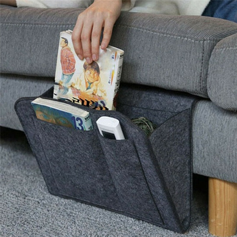 Felt Bedside Storage Organizer Anti-slip Bedside Bag Bed Sofa Side Pouch Hanging Couch Storage Bed Holder Pockets for Sofa - DreamWeaversStore