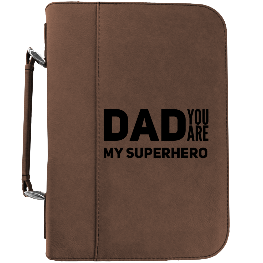 Dad My Superhero. Book / Bible Cover. Father's Day, Christmas, Birthday Gift. - DreamWeaversStore