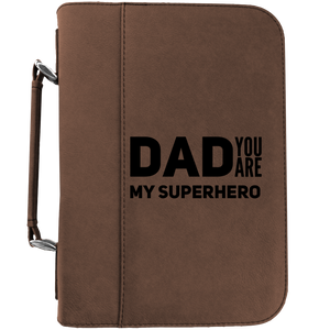 Dad My Superhero. Book / Bible Cover. Father's Day, Christmas, Birthday Gift. - DreamWeaversStore